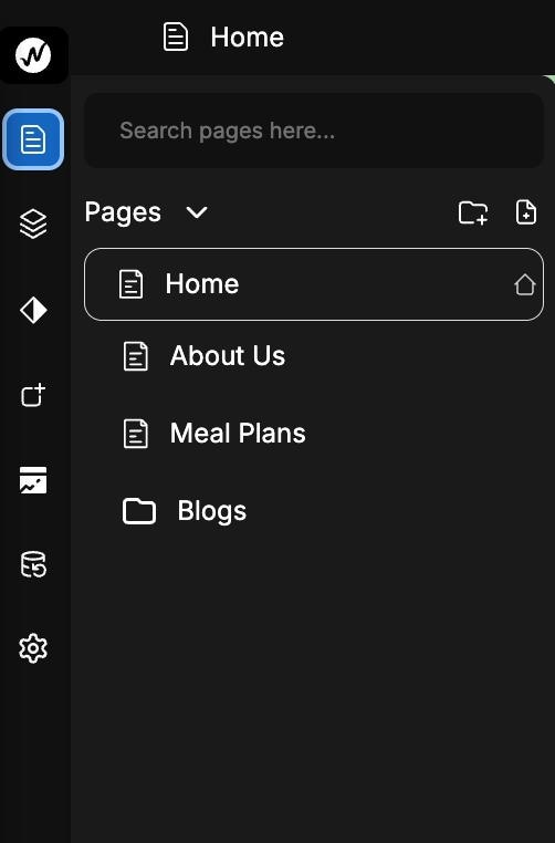 Diagram showing the structure of a multi-page website